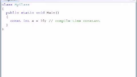 Constants in C#