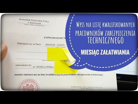 Wpis na listę kwalifikowanych pracowników zabezpieczenia technicznego - uprawnienia - poradnik