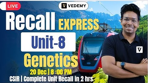 Unit-8 | Genetics | Recall Express | Superfast Recalling | Virendra Singh | CSIR | GATE | DBT