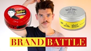 Got2B Glued Wax Vs. Gatsby Styling Wax Brand Battle