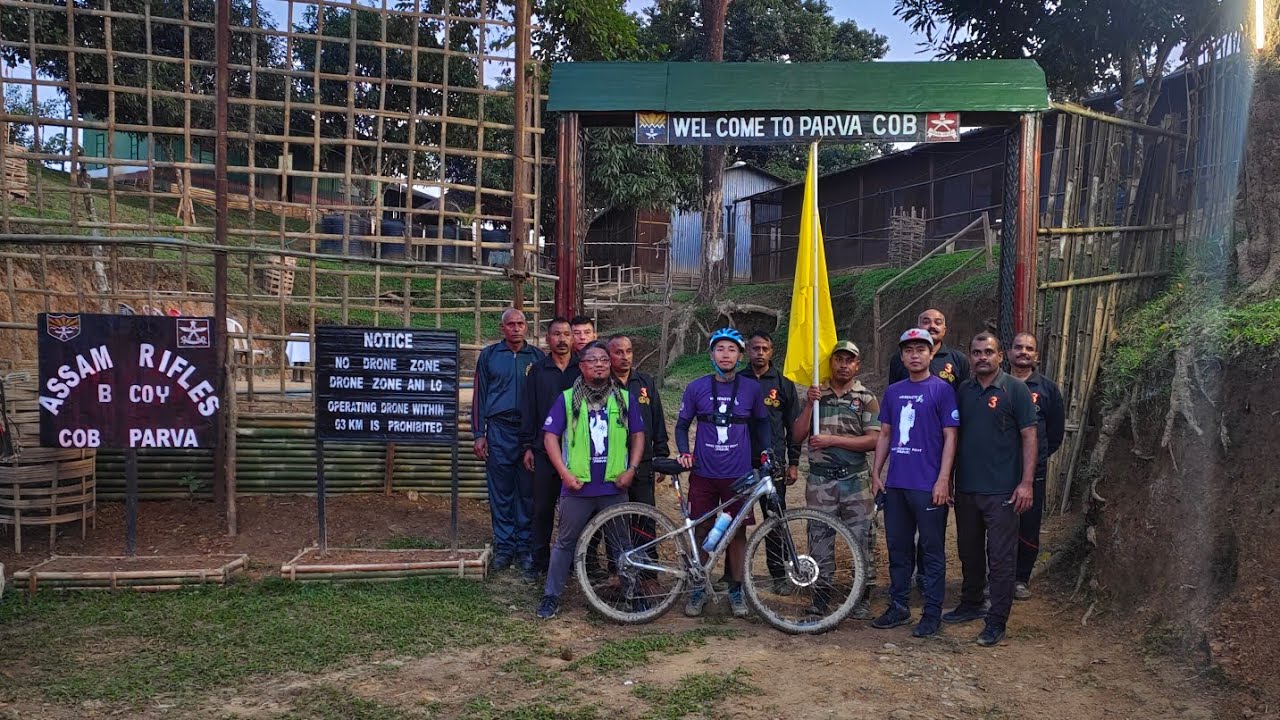 Parva kan thleng ta..🥳🙏🚴(Assam Rifles in min flag IN.Synod Mission Compound Parva- IV ah kan thleng)