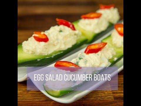 Egg Salad Cucumber Boats