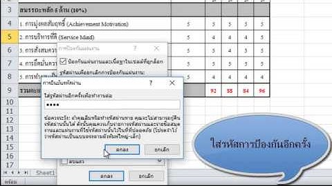 เทคนิค excel การป้องกันข้อมูล ใน sheet