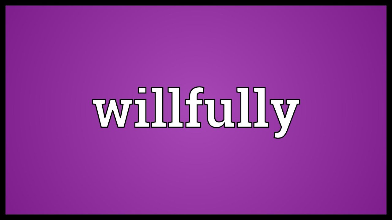 Willfully Meaning