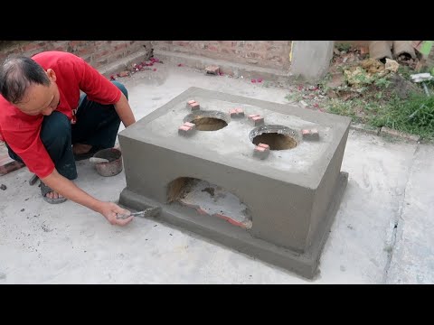 Ideas Making Outdoor Wood Stoves From Cement And Brick Simple at Home