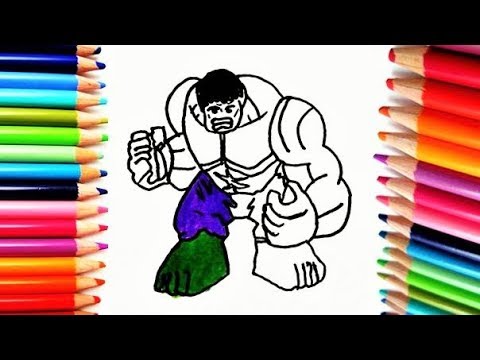 HULK - Dibuja y Colorea a Hulk - Vídeos Para niños - YouTube
