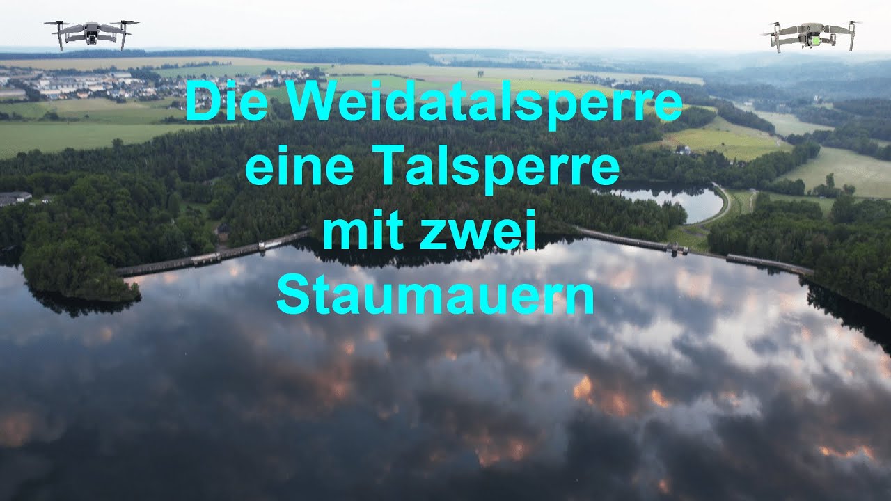 Die Weidatalsperre , eine Talsperre mit zwei Staumauern
