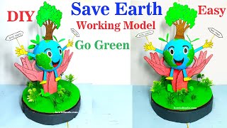 save earth working model - save environment project - diy - howtofunda