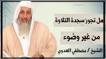 حكم سجدة التلاوة من غير وضوء أو حجاب  الشيخ / مصطفي العدوي