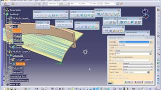Catia 복잡한 솔리드연산(Boolean Operation)에서 Solid Split, Extrapolation, Split, Replace Surface이용하여 수정하는 방법