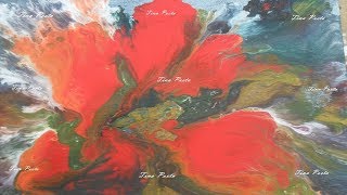 09-PINTURA EM TELA-ABSTRATO FLUIDO ACRÍLICO-MUITO FÁCIL