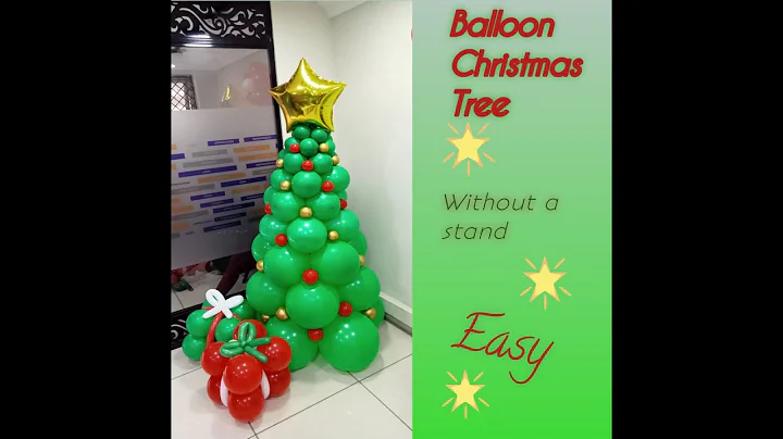 Balloon Christmas tree without a stand|| How to|| Easy