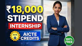 ₹18,000/Month Internship🔥100% Free + AICTE Credits | Pan India #video #videos #aicte #education #ai