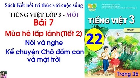 Tiếng Việt lớp 3 sách Kết nối |Bài 7 Mùa hè lấp lánh |Tiết 2 Kể chuyện Chó đốm con và mặt trời| #22