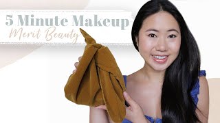 Trying The 5 Minute Makeup Challenge | MERIT BEAUTY