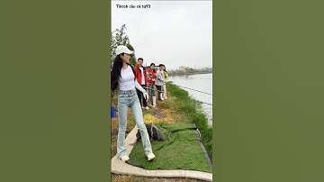 gái xinh dùng dây xích kéo cá 1 phát lên luôn và cái kết #fishing #cauca #short