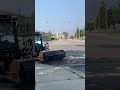 The Trackless Power Angle Sweeper clears sand, gravel, and debris in seconds!