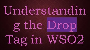 Understanding the Drop Tag in WSO2