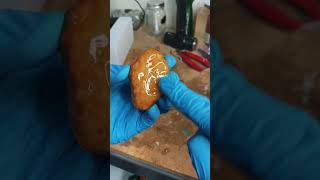 Testing INSTANT CURE RESIN on a CHICKEN NUGGET! #art #resin #resinart #review
