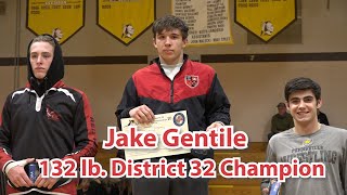 Jake Gentile | Kingsway | 132 lb. District 32 Champion