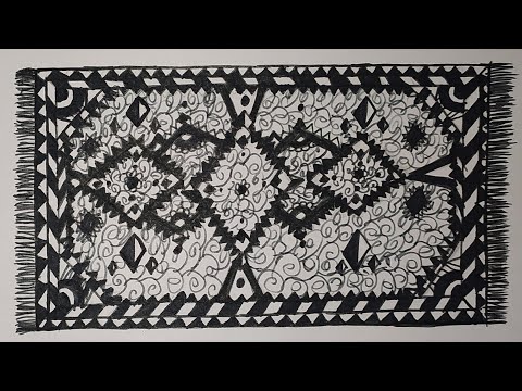 Rəsm - Xalça Necə Çəkilir - How to Draw Carpet