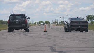 800 HP Tahoe RST vs 707 HP Hellcat Challenger Widebody