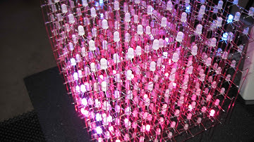 8x8x8 RGB LED Cube - The Build Part 3  Test Animations!