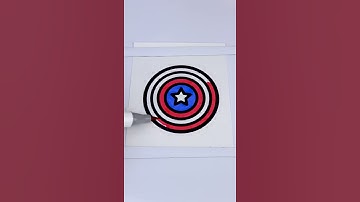 Captain America Shield- Satisfying Coloring #17