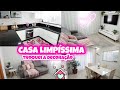 DIA DE FAXINA| CASA LIMPÍSSIMA E ORGANIZADA ✨| DECOREI O LAR 💕| Feat Alessa Vale