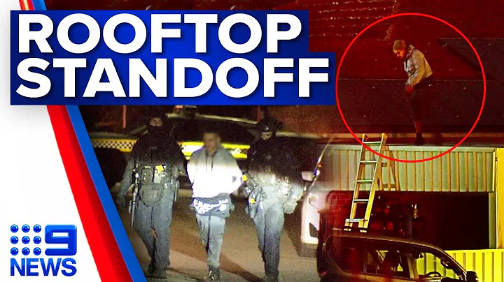 Man arrested after allegedly throwing roof tiles at police during siege | 9 News Australia