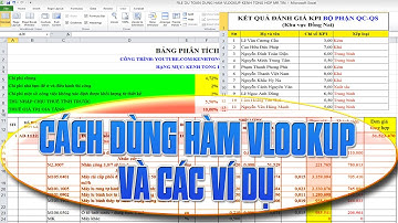 Cách dùng hàm VLOOKUP trong excel và các ví dụ dành cho dân xây dựng