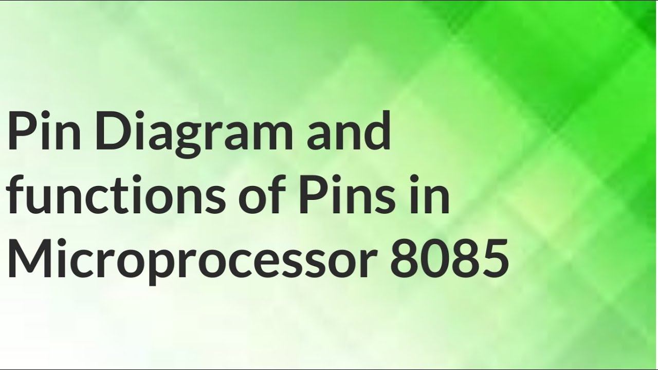 Pin Diagram of 8085 Microprocessor and Functions of Pins