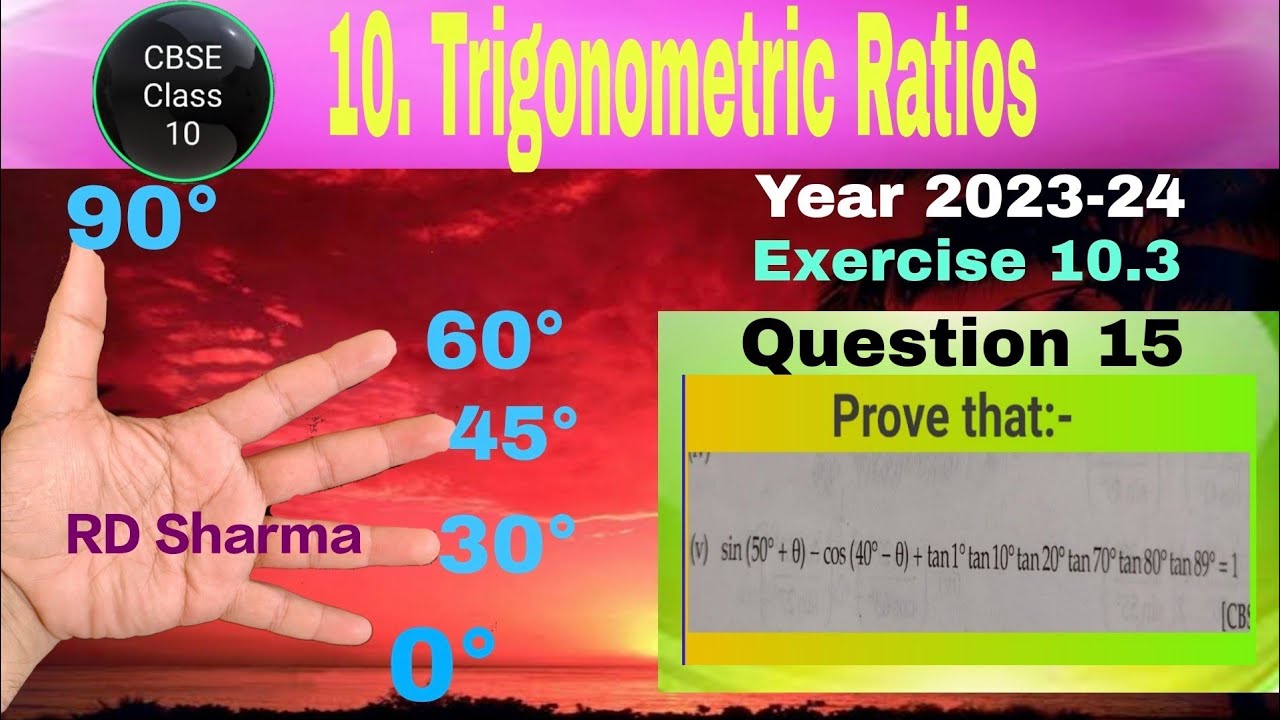 RD Sharma Class 10 EX 10 3 Q 15 Prove That Sin 50 theta cos 40 rd-sharma-class-10-ex-10-3-q-15-prove-that-sin-50-theta-cos-40