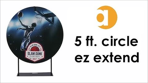 5 FT Circle EZ Extends Tension Fabric Banner Stand