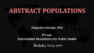 Lecture 2.6: abstract populations