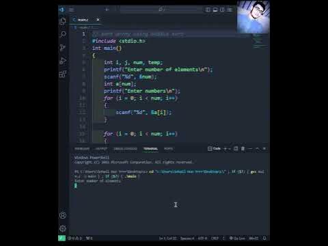 c program sort array using bubble sort | c programming - YouTube