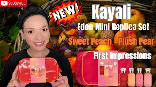 NEW KAYALI | Eden Mini Replica Set + Plush Pear, Sweet Peach First Impressions #new #beauty #haul