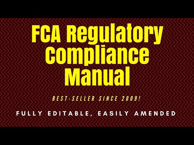 Regulatory Compliance Manual for UK Financial Services