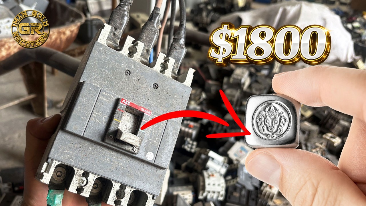 645 г серебра стоимостью 1800 долларов из 30 кг высоковольтного лома (реальный процесс извлечения)