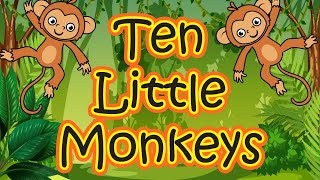 10 Little Monkeys - Nursery Rhymes & Kids Songs - YouTube