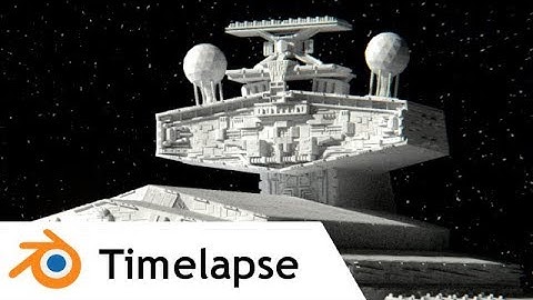 Imperial Star Destroyer (Star Wars / Rogue One) - Blender Timelapse
