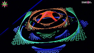 3D Stringart Blacklight Deco " Psychedelic Pyramid Trip One " by schwarzlicht.de