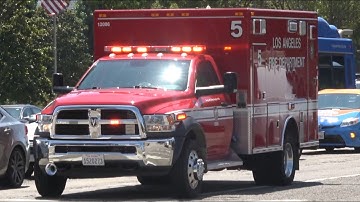 LAFD Rescue 5 Transporting