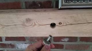Wood Mantel Bolt Covers This Mantel was cut from a 6x6 pine beam. Instead of doing a "floating mantel" I opted to bolt it directly onto the brick. I drilled 2 ...
