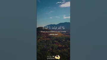 سورة الكافرون - الشيخ ناصر القطامي - English