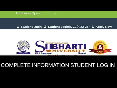Subharti University student log in/Swami Vivekanand subharti University Student Log in