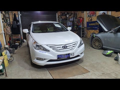 Hyundai Sonata. Замена галогеновых линз на биксеноновые Hella 3R. Скрытая установка и ровные грани.