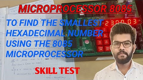 Finding the smallest number using the 8085 microprocessor#microprocessor 