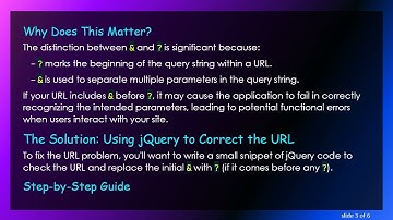 How to Fix & to ? in URL Parameters with jQuery