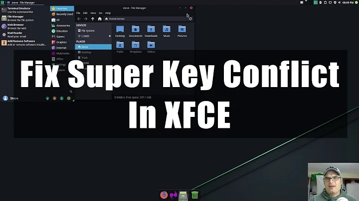 Fix XFCE Super Key (Windows Key) Conflict